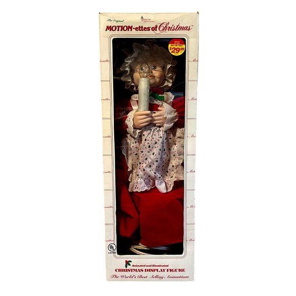 Vintage 1992 Mrs Claus Motion-ettes of Christmas 20" Animated Figure - Works! - Picture 1 of 5